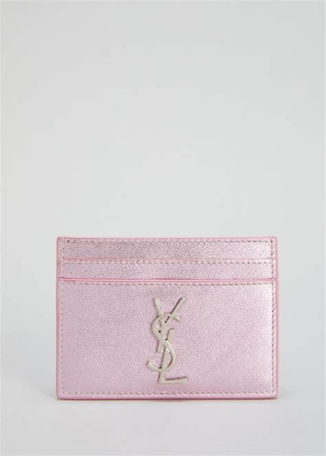 pink ysl card case